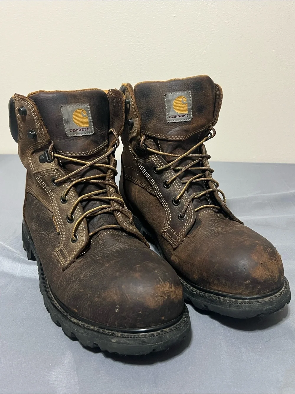 Carhartt Men’s Boots Size 10 Leather Brown Waterproof Work Boots CMW6230